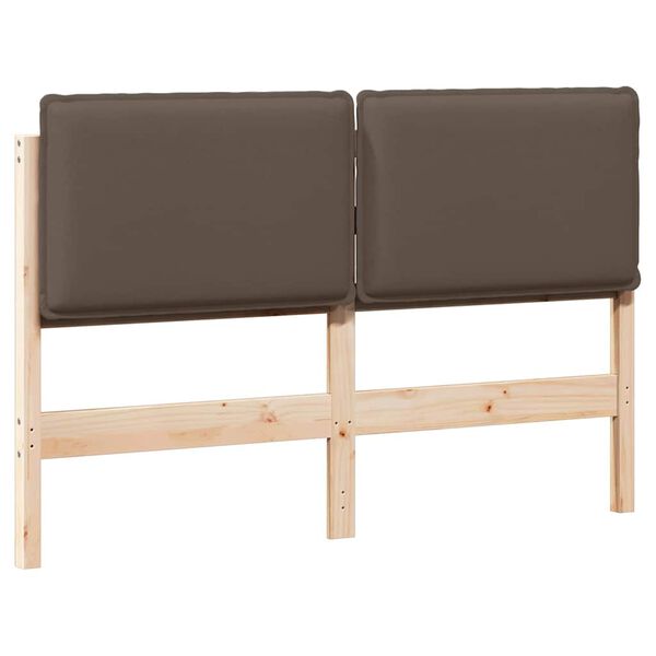 vidaXL Cabeceira estofada com cabeceira Cinza Natural e Claro 120 cm