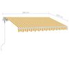 vidaXL Toldo autom&aacute;tico independente 300x250 cm amarelo e branco