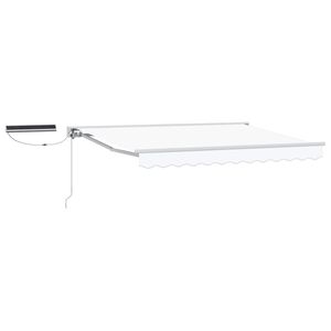 vidaXL Toldo Retr&aacute;til El&eacute;trico Branco 3 x 2,5 m
