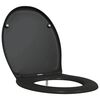 vidaXL Assento de Vaso Sanit&aacute;rio Preto 47 x 37 x 4 cm Duroplast