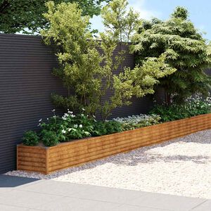 vidaXL Canteiro elevado de jardim 1152x50x36 cm a&ccedil;o corten