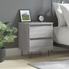 vidaXL Mesa de cabeceira 40x35x50 cm derivados de madeira cinza sonoma