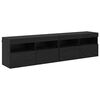 vidaXL Gabinetes de TV na Parede 2 pcs Carvalho Preto 80 x 30 x 40 cm