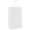 vidaXL Sacos de papel 250 unid com al&ccedil;as branco 21x11x36 cm