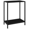 vidaXL Mesa consola 60x35x75 cm vidro temperado preto