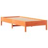 vidaXL Cama com estante sem colch&atilde;o 75x190cm pinho maci&ccedil;o castanho-mel