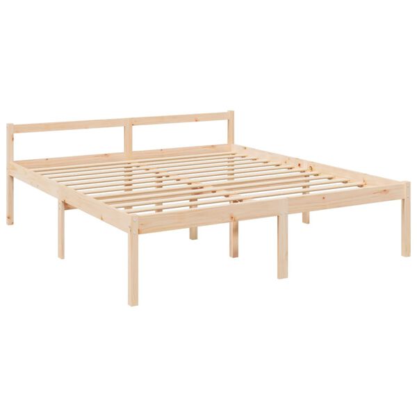 vidaXL Cama para idosos 200x200 cm pinho maci&ccedil;o