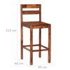 vidaXL Cadeiras de bar 2 pcs madeira sheesham maci&ccedil;a castanho