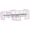 vidaXL 7 pcs conjunto sof&aacute;s jardim madeira abeto-de-douglas