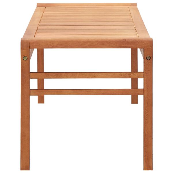 vidaXL Banco de jardim 3 lugares 150 cm madeira de eucalipto maci&ccedil;a