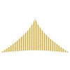 vidaXL Vela de Sombra 5 x 5 x 5 m HDPE Triangular Amarelo e Branco