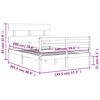 vidaXL Estrutura de cama com cabeceira 140x200 cm madeira maci&ccedil;a