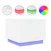 vidaXL Mesa de centro com luzes LED 50x50x40 cm branco