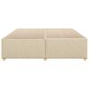 vidaXL Estrutura de cama sem colch&atilde;o 180x200 cm tecido cor creme