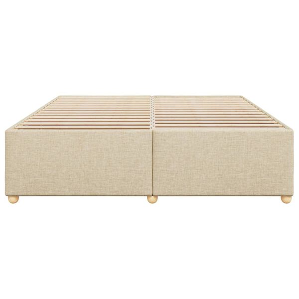 vidaXL Estrutura de cama sem colch&atilde;o 180x200 cm tecido cor creme
