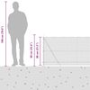 vidaXL Cerca com Postes Cinzeto 0.8 x 10 m A&ccedil;o