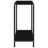vidaXL Mesa consola 60x35x75 cm vidro temperado preto