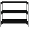 vidaXL Estante 80x33x70,5 cm derivados de madeira e a&ccedil;o preto