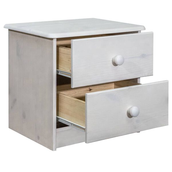 vidaXL Mesa de cabeceira 43x34x40 cm madeira de pinho maci&ccedil;a