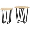 vidaXL Conjunto de mesas de apoio 2 pcs Carvalho Sonoma e Preto