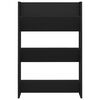vidaXL Sapateiras de parede 2 pcs 60x18x90 cm derivados madeira preto
