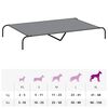 vidaXL Cama para c&atilde;es elevada 150x90x20cm tecido oxford e a&ccedil;o cinzento