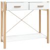 vidaXL Mesa consola 82x38x75 cm derivados de madeira branco