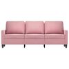 vidaXL Sof&aacute; de 3 lugares 180 cm veludo rosa