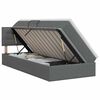 vidaXL Cama com arruma&ccedil;&atilde;o e colch&atilde;o Cinzento-Escuro 90 x 190 cm Veludo