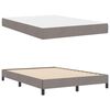 vidaXL Cama Box com colch&atilde;o Cinzento-acastanhado 140 x 190 cm tecido