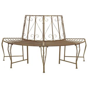 vidaXL Banco de &Aacute;rvore 4-N&uacute;mero de lugares 160 x 80 x 89 cm A&ccedil;o