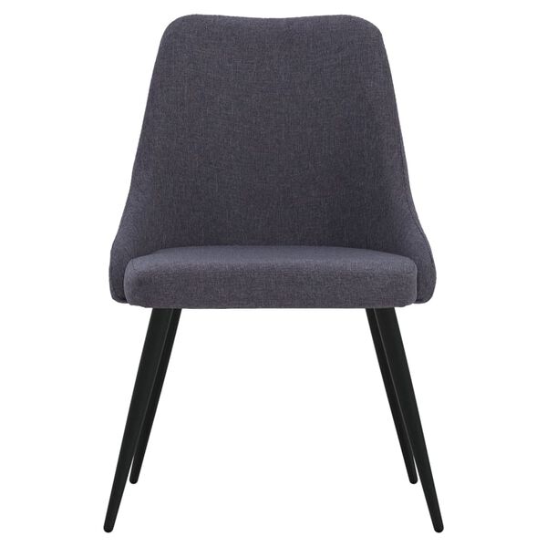 vidaXL Cadeiras de jantar 2 pcs tecido cinzento-escuro