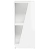 vidaXL Prateleira Lateral Branco Brilhante 33 x 32 x 70,5 cm