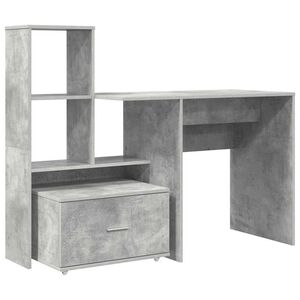 vidaXL Mesa Cinzento Derivados de Madeira 131,5 x 50 x 106,5 cm