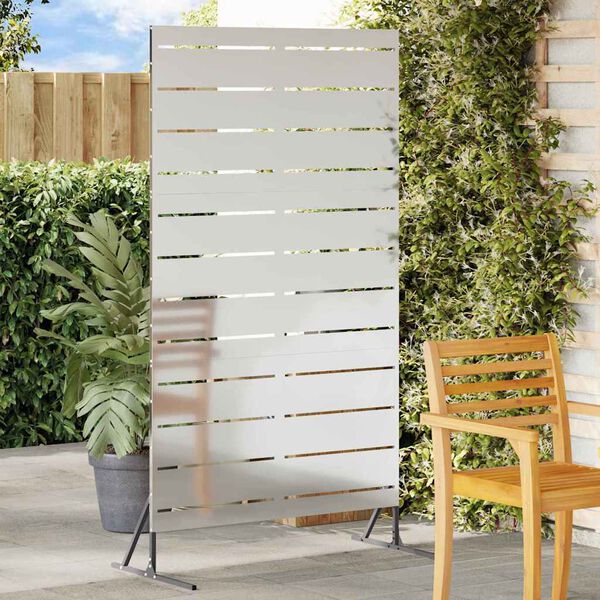 vidaXL Protetor de Privacidade Cinzeto 100 x 50 x 180 cm A&ccedil;o