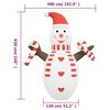 vidaXL Boneco de neve insuflável com luzes LED 630 cm