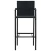 vidaXL Bancos de bar 4 pcs vime PE preto