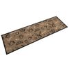 vidaXL Tapete cozinha lav&aacute;vel 45x150 cm veludo padr&atilde;o morning castanho