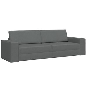 vidaXL Sof&aacute;-Cama Cinza Escuro 245 x 78 x 77 cm tecido