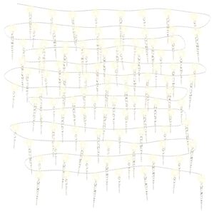 vidaXL Luz de Natal em formato de pingente 100 LEDs Branco Quente 10 m PVC Acr&iacute;lico