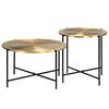 vidaXL Conjunto de mesas 2 pcs MDF revestido a lat&atilde;o