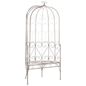 vidaXL Banco de jardim 95 cm ferro antigo castanho