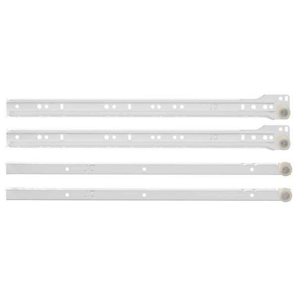 vidaXL Corredi&ccedil;a de Gaveta 55 pcs Branco A&ccedil;o