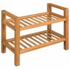 vidaXL Sapateira 2 prateleiras 50x27x40 cm madeira carvalho maci&ccedil;a