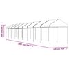 vidaXL Gazebo com telhado 20,07x2,28x2,69 m polietileno branco