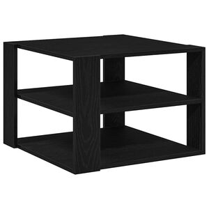 vidaXL Mesa de centro Carvalho Preto 58 x 58 x 40 cm