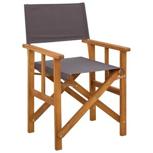 vidaXL Cadeiras de realizador 2 pcs madeira de ac&aacute;cia maci&ccedil;a