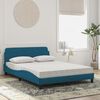 vidaXL Cama com colch&atilde;o Dover 120x200 cm veludo azul