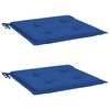 vidaXL Almofad&otilde;es p/ cadeiras jardim 2 pcs 40x40x4 cm oxford azul real