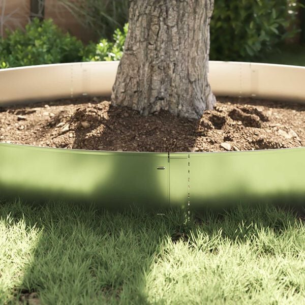 vidaXL Delimitadores de relvado 30 pcs Prateado 100 x 25 cm